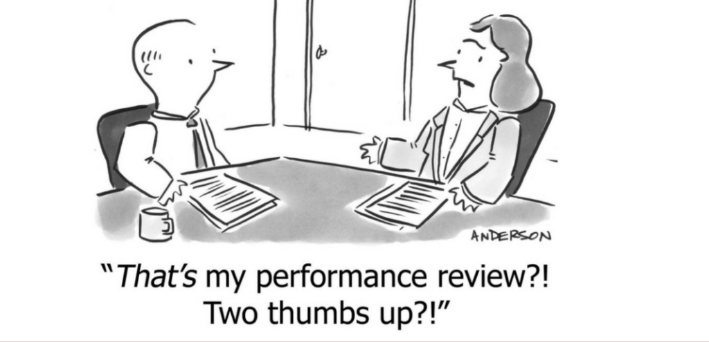 1 on 1 meeting more than a performance review meeting, where a manager gets and gives feedback
