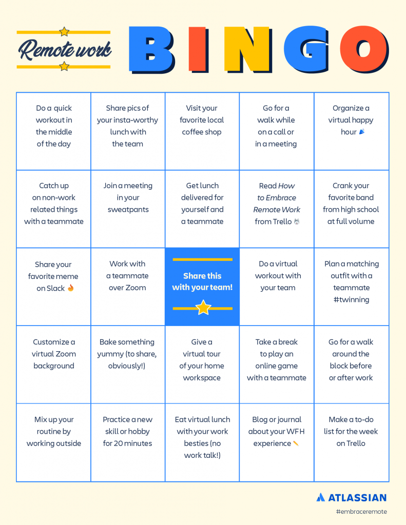 team building bingo - verloop.io