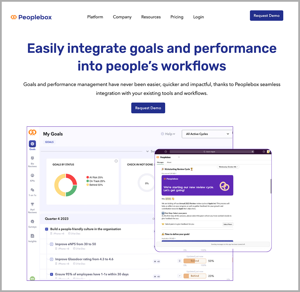 Peoplebox performance management platform