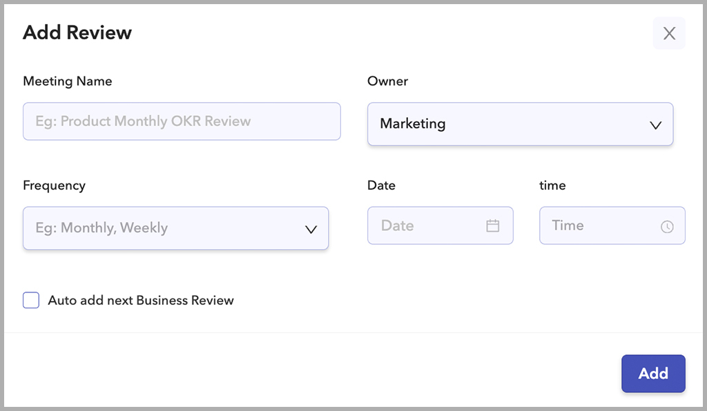 Peoplebox lets you schedule reviews and automate them